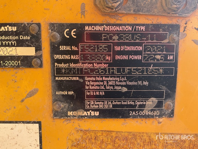 2021 Komatsu PC 138US-11 Tracked Excavator - Escavadora de rastos: foto 1 2021 Komatsu PC 138US-11 Tracked Excavator - Escavadora de rastos: foto 1