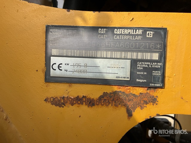 2007 Cat 966H Wheel Loader - Pá carregadora de rodas: foto 2 2007 Cat 966H Wheel Loader - Pá carregadora de rodas: foto 2
