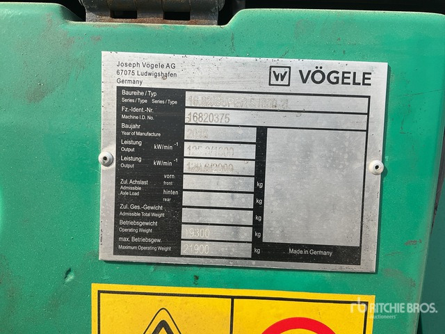 Vogele SUPER 1800-2L Asphalt Paver - Triturador de martelos/ Destroçador: foto 1 Vogele SUPER 1800-2L Asphalt Paver - Triturador de martelos/ Destroçador: foto 1