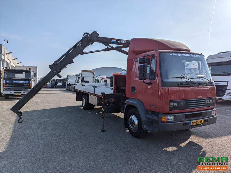 DAF LF 55.180 4x2 Dagcab - Handgeschakeld - 223.000KM - Hiab 045-1 - Open Laadbak 6.35m - NL truck - Camião de caixa aberta/ Plataforma, Camião grua: foto 2 DAF LF 55.180 4x2 Dagcab - Handgeschakeld - 223.000KM - Hiab 045-1 - Open Laadbak 6.35m - NL truck - Camião de caixa aberta/ Plataforma, Camião grua: foto 2