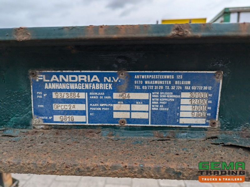 Semi-reboque transportador de contêineres/ Caixa móvel Flandria OP CC 2A 2-Assen ROR DrumBrakes - Steel Suspension - 3350KG - 20FT (O1873): foto 19