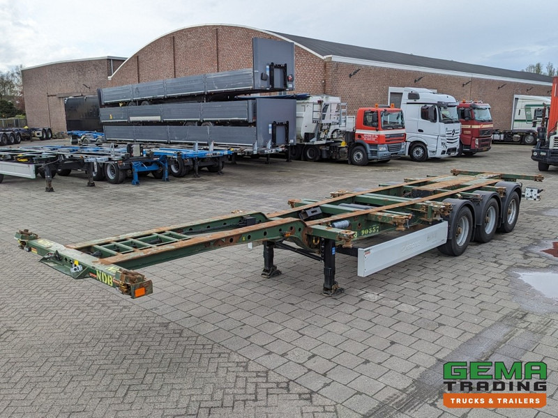 Krone SD 27 3-Assen BPW RearSlider - DrumBrakes - 5280kg - Semi-reboque transportador de contêineres/ Caixa móvel: foto 1 Krone SD 27 3-Assen BPW RearSlider - DrumBrakes - 5280kg - Semi-reboque transportador de contêineres/ Caixa móvel: foto 1
