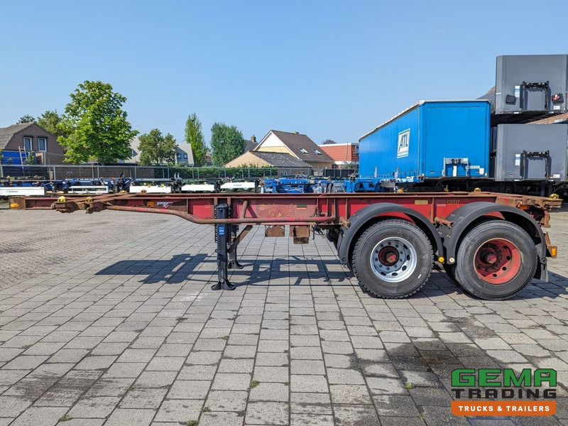 Semi-reboque transportador de contêineres/ Caixa móvel Krone SZC 20FT 2-Assen ROR - STEEL Suspension - DOUBLE tires - DrumBrakes  (O1869): foto 11