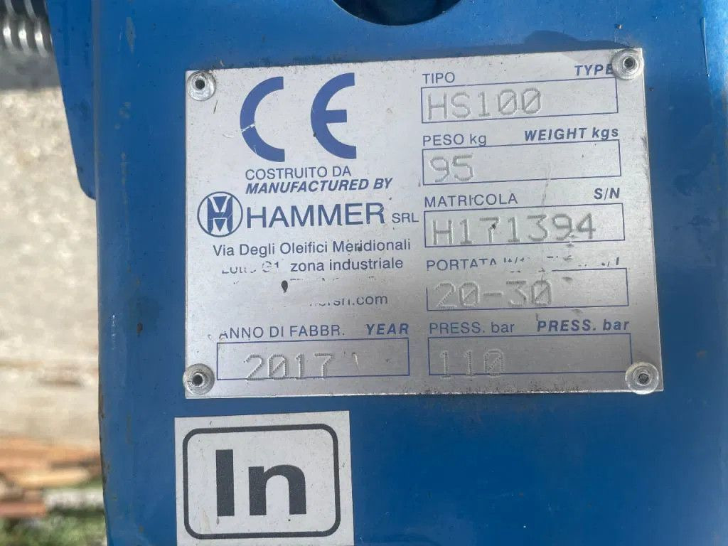 Overige Hammer HS100 Hydraulic Breaker Skid stee HAMMER Overige HS100 Hydraulic Breaker Skid stee - Martelo hidráulico por Máquina de construção: foto 5 Overige Hammer HS100 Hydraulic Breaker Skid stee HAMMER Overige HS100 Hydraulic Breaker Skid stee - Martelo hidráulico por Máquina de construção: foto 5