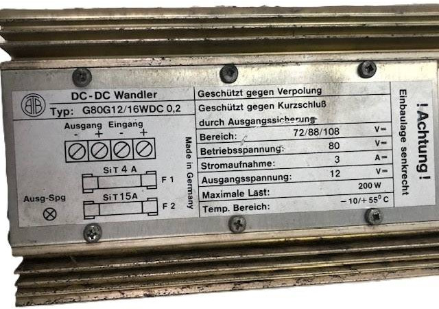 DC/DC Converter 80V-12V - Sistema elétrico por Equipamento de movimentação: foto 3 DC/DC Converter 80V-12V - Sistema elétrico por Equipamento de movimentação: foto 3