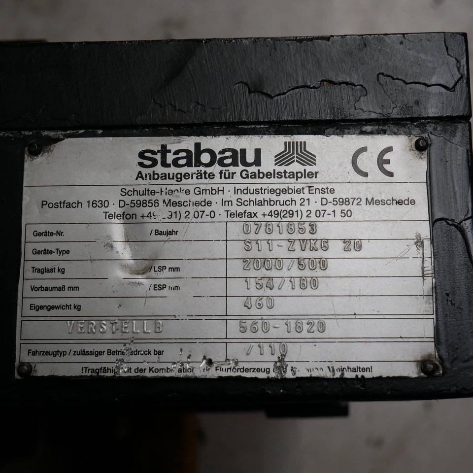 Stabau Fork positioner with separate side shift - Equipamento: foto 4 Stabau Fork positioner with separate side shift - Equipamento: foto 4