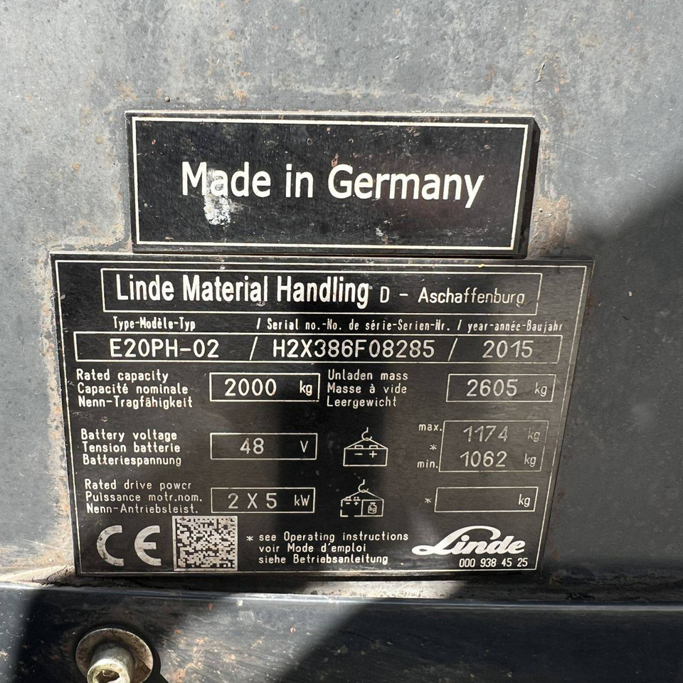 Empilhadeira elétrica Linde E20PH (386-02) EVO: foto 19