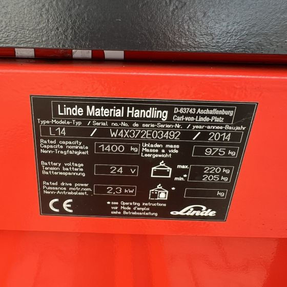 Linde L14i (372) - Stacker: foto 5 Linde L14i (372) - Stacker: foto 5