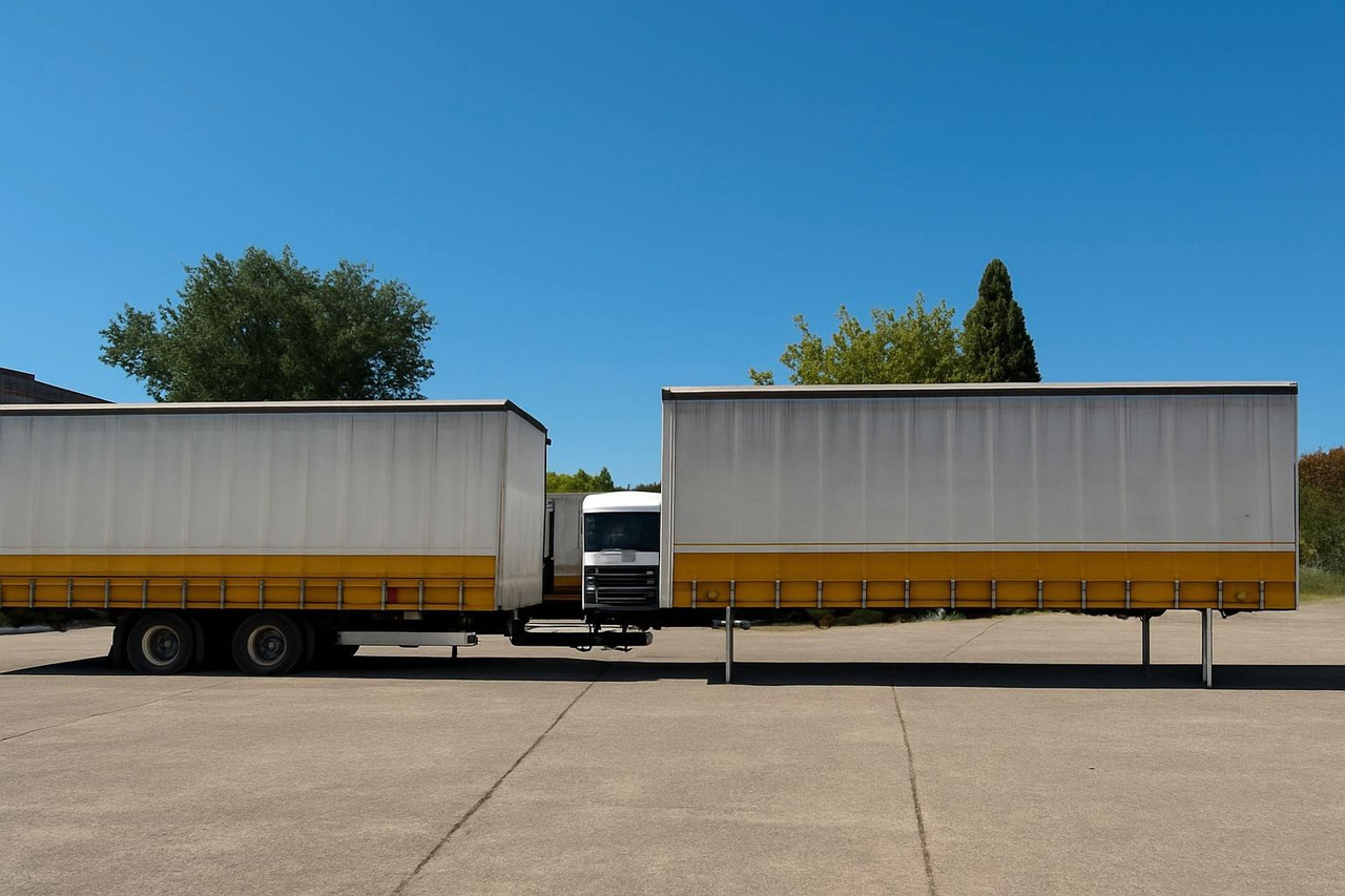 Krone 2 x WB 7,82 Jumbo, Hubdach, Edscha + Anh. Tandem - Reboque transportador de contêineres/ Caixa móvel: foto 1 Krone 2 x WB 7,82 Jumbo, Hubdach, Edscha + Anh. Tandem - Reboque transportador de contêineres/ Caixa móvel: foto 1