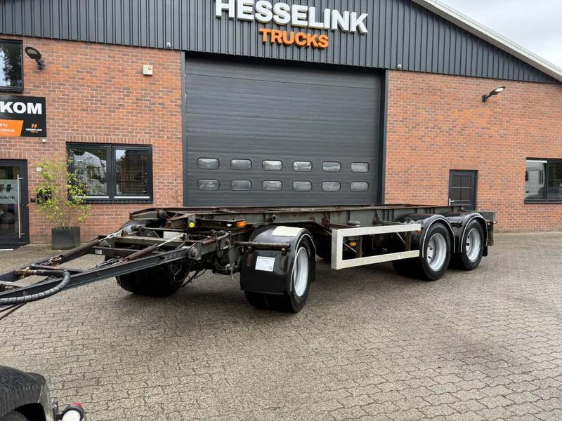 GS Meppel 28T Kiepende containeraanhangwagen! 640cm systeemlengte Centrale smering - Semi-reboque transportador de contêineres/ Caixa móvel: foto 1 GS Meppel 28T Kiepende containeraanhangwagen! 640cm systeemlengte Centrale smering - Semi-reboque transportador de contêineres/ Caixa móvel: foto 1