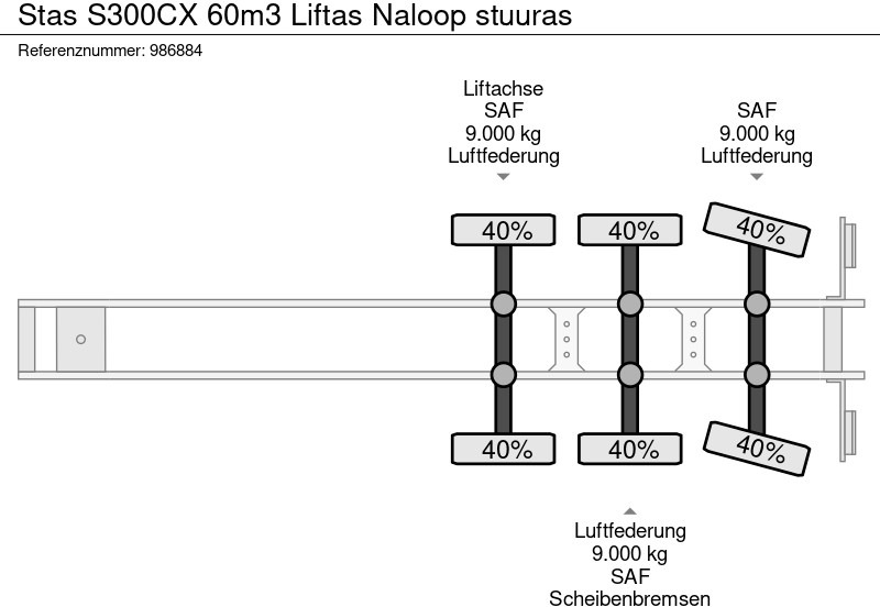 Semi-reboque basculante Stas S300CX 60m3 Liftas Naloop stuuras: foto 19
