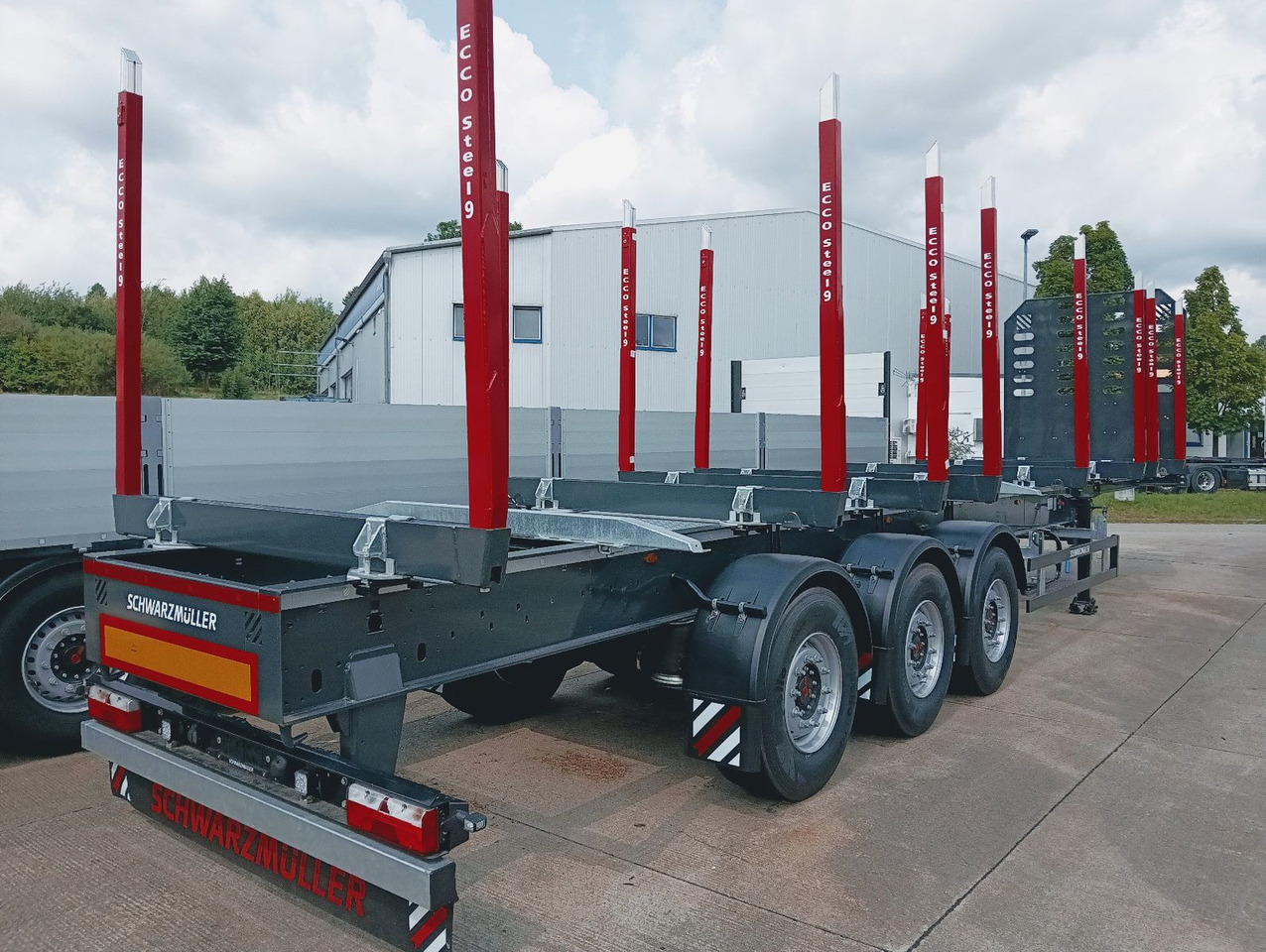 Schwarzmüller 3-A Rungensattel 8xRungSchemel 5800kg NEU sofort Schwarzmüller 3-A Rungensattel 8xRungSchemel 5800kg NEU sofort - Semi-reboque transporte de madeira: foto 1 Schwarzmüller 3-A Rungensattel 8xRungSchemel 5800kg NEU sofort Schwarzmüller 3-A Rungensattel 8xRungSchemel 5800kg NEU sofort - Semi-reboque transporte de madeira: foto 1