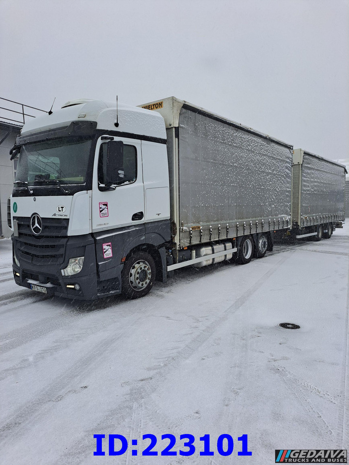 MERCEDES-BENZ Actros 2542 6x2 Euro6 + trailer - Camião de lona: foto 1 MERCEDES-BENZ Actros 2542 6x2 Euro6 + trailer - Camião de lona: foto 1
