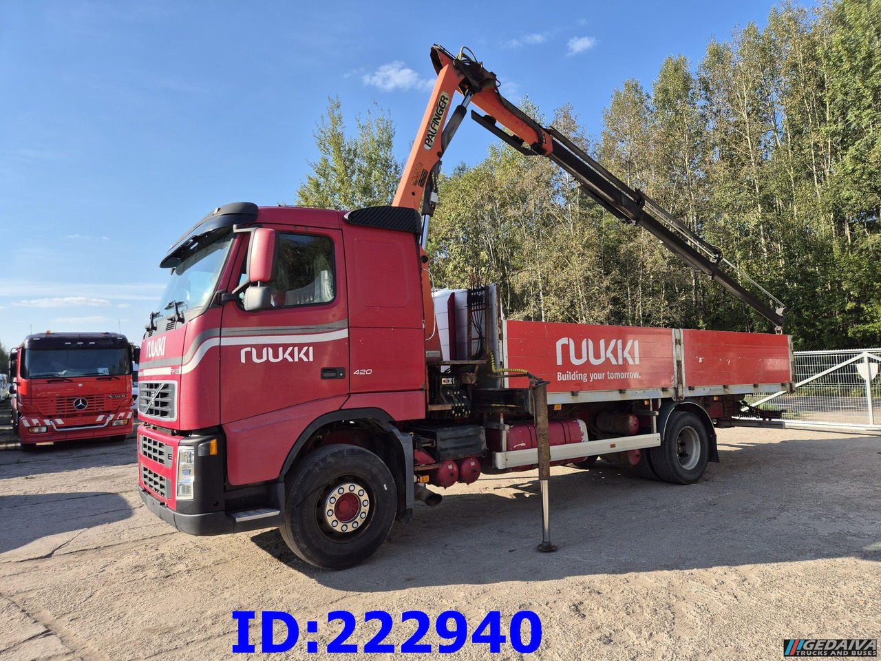 VOLVO FH12 420HP + Crane Palfinger PK9501 - Camião de caixa aberta/ Plataforma: foto 1 VOLVO FH12 420HP + Crane Palfinger PK9501 - Camião de caixa aberta/ Plataforma: foto 1