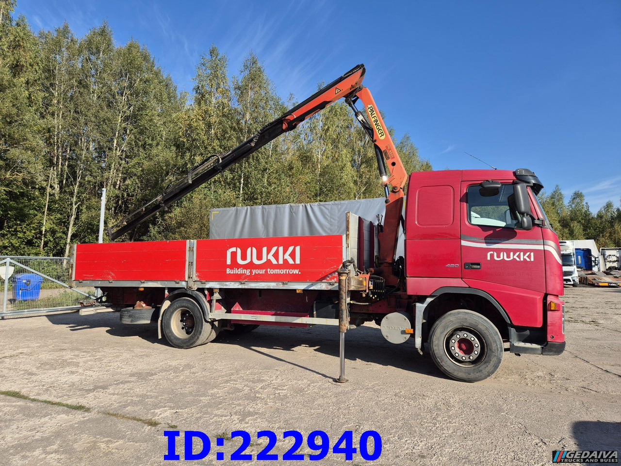 VOLVO FH12 420HP + Crane Palfinger PK9501 - Camião de caixa aberta/ Plataforma: foto 4 VOLVO FH12 420HP + Crane Palfinger PK9501 - Camião de caixa aberta/ Plataforma: foto 4