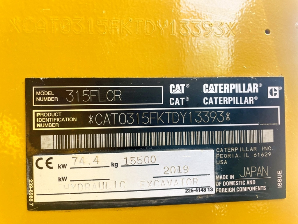 Caterpillar 315FLCR (3996) - Escavadora de rastos: foto 4 Caterpillar 315FLCR (3996) - Escavadora de rastos: foto 4