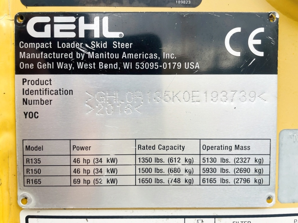 Gehl R135 (4068) - Mini pá carregadora: foto 3 Gehl R135 (4068) - Mini pá carregadora: foto 3