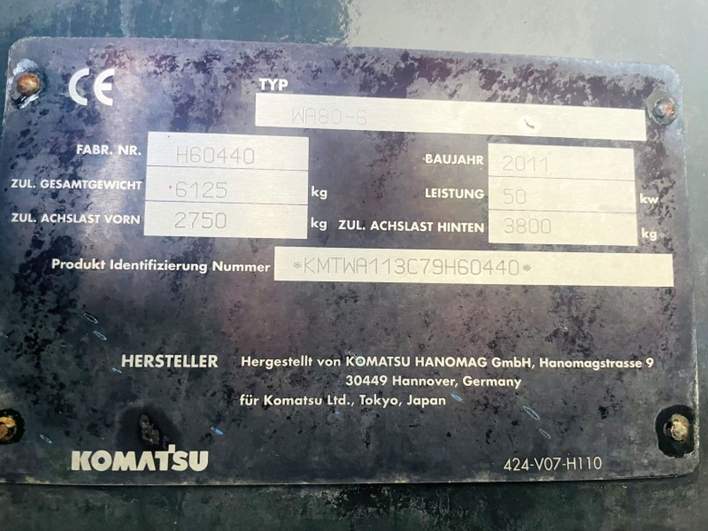 Komatsu WA80-6 (3991) - Pá carregadora de rodas: foto 5 Komatsu WA80-6 (3991) - Pá carregadora de rodas: foto 5