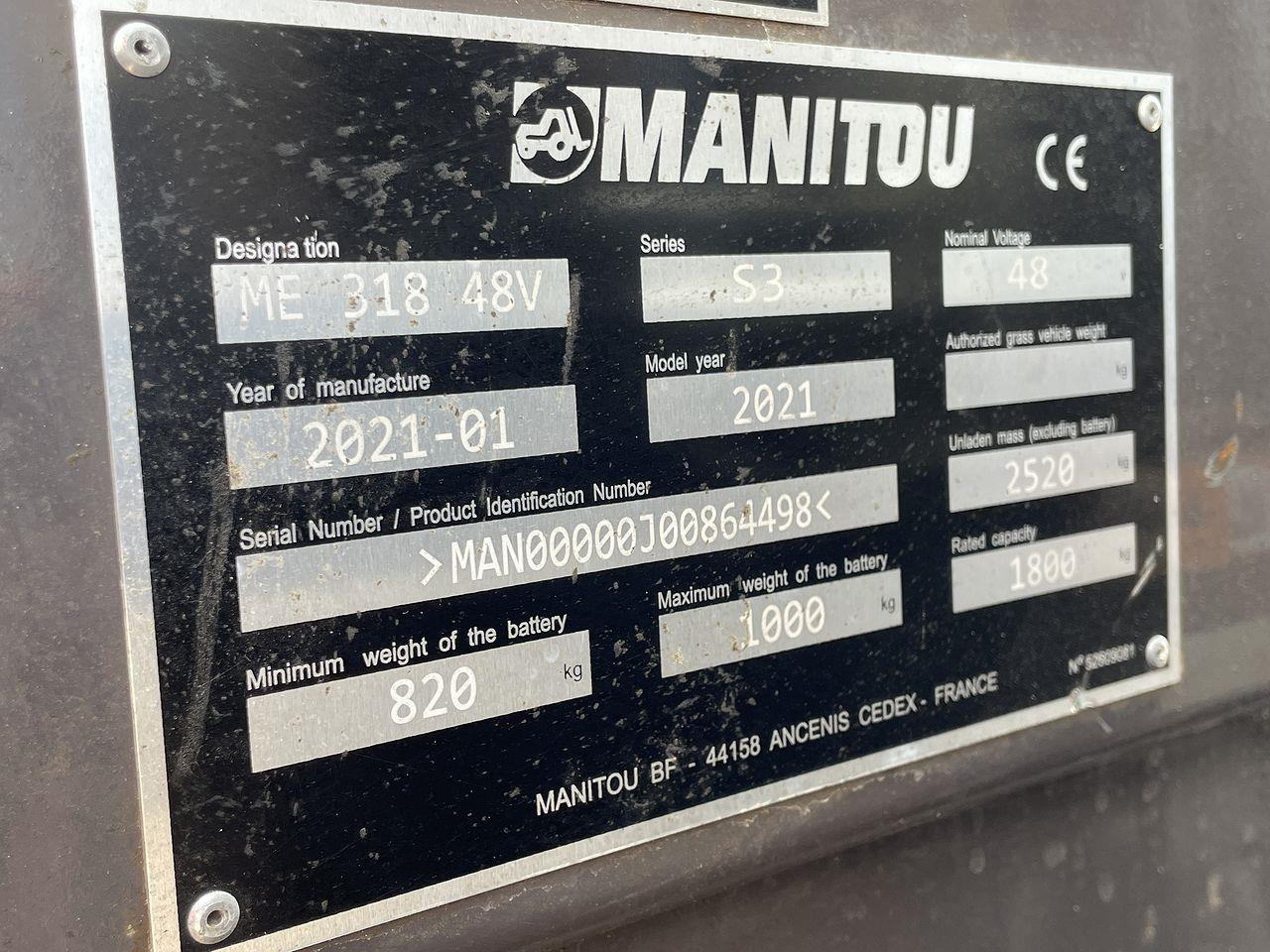 Empilhadeira elétrica Manitou ME318: foto 12