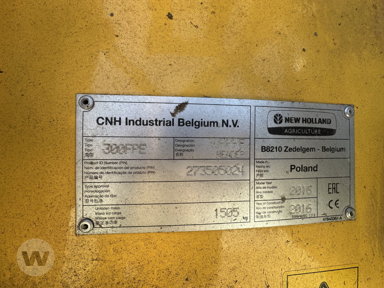 New Holland Pick-Up 300 FP - Equipamento por Máquina agrícola: foto 4 New Holland Pick-Up 300 FP - Equipamento por Máquina agrícola: foto 4