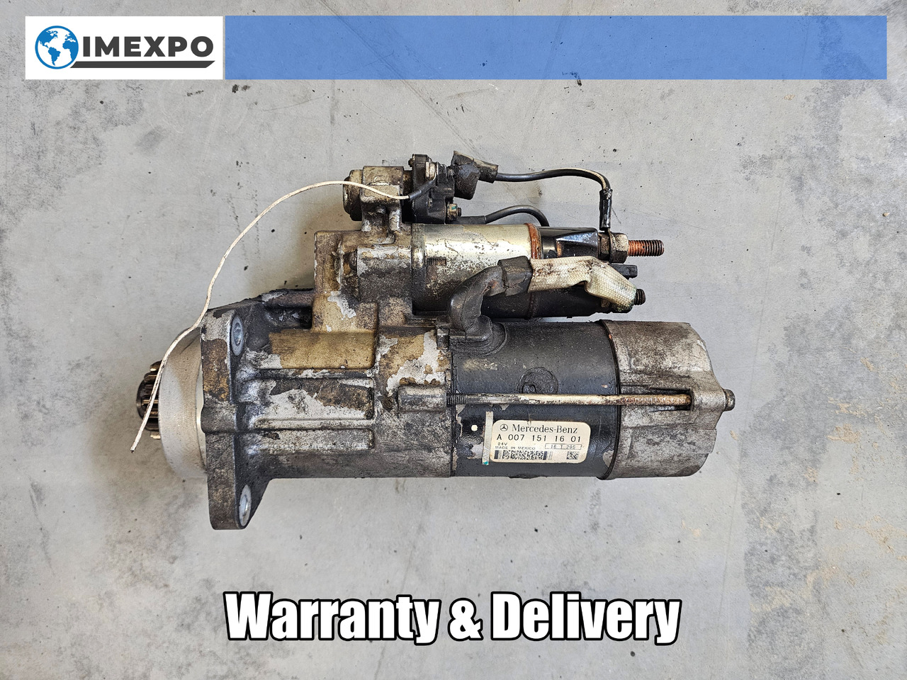 MERCEDES-BENZ ATEGO MP4 EURO 6 / ENGINE STARTER / OM936 / A0071511601 - Motor de arranque: foto 1 MERCEDES-BENZ ATEGO MP4 EURO 6 / ENGINE STARTER / OM936 / A0071511601 - Motor de arranque: foto 1