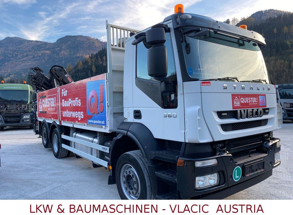 Iveco Stralis 360 Kran HIAB 166 4xHydr. Ladung 6,20m - Camião de caixa aberta/ Plataforma, Camião grua: foto 2 Iveco Stralis 360 Kran HIAB 166 4xHydr. Ladung 6,20m - Camião de caixa aberta/ Plataforma, Camião grua: foto 2