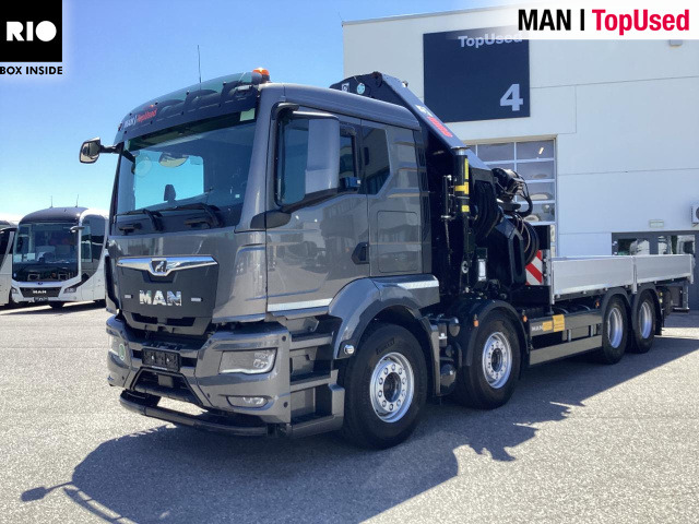 MAN TGS 35.510 8x4 BL CH HIAB X-HiPro 858 E 8 - Camião de caixa aberta/ Plataforma, Camião grua: foto 1 MAN TGS 35.510 8x4 BL CH HIAB X-HiPro 858 E 8 - Camião de caixa aberta/ Plataforma, Camião grua: foto 1