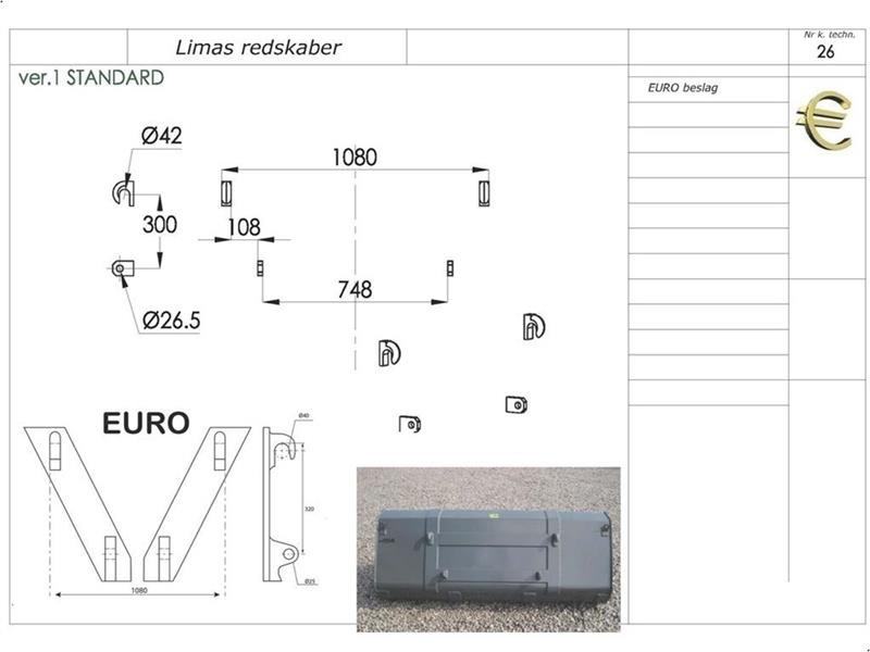Limas Balletang Balletang med EURO beslag på. - Grampo por Máquina agrícola: foto 2 Limas Balletang Balletang med EURO beslag på. - Grampo por Máquina agrícola: foto 2