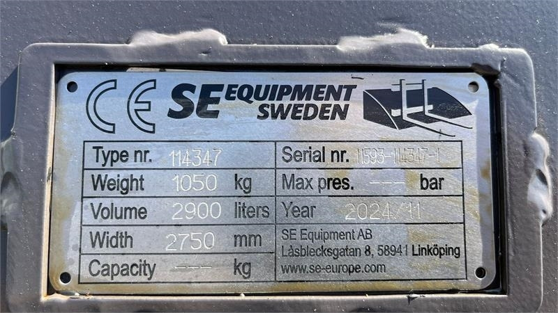 SE AB 2,9m3 skovl med Volvo beslag på. Den er 2.75 - Balde por Máquina de construção: foto 3 SE AB 2,9m3 skovl med Volvo beslag på. Den er 2.75 - Balde por Máquina de construção: foto 3