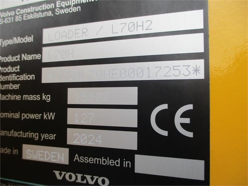 Volvo L 70 H H2 BEMÆRK MED GARANTI FRA VOLVO FREM TIL DE - Pá carregadora de rodas: foto 2 Volvo L 70 H H2 BEMÆRK MED GARANTI FRA VOLVO FREM TIL DE - Pá carregadora de rodas: foto 2