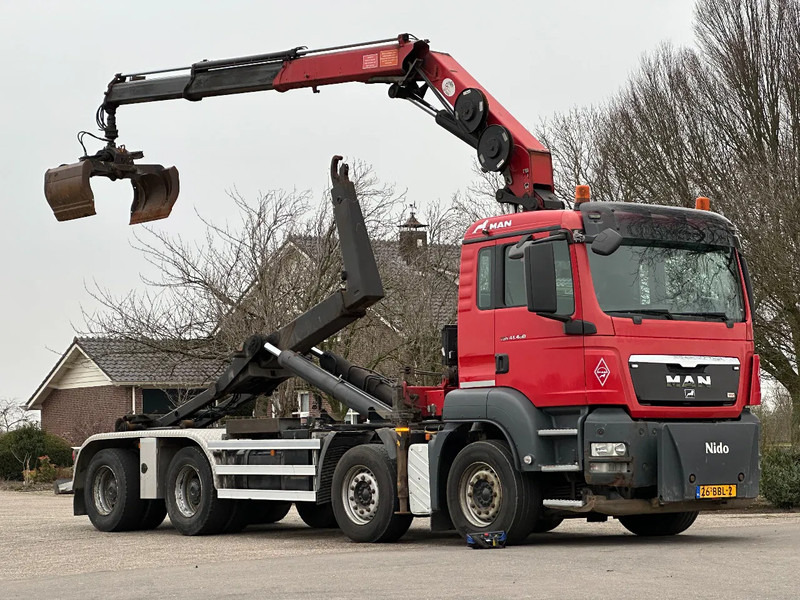 MAN TGS 41.400 8X4 WIDESPREAD!!HMF 22TM KRAAN/HAAK!!TOP!! - Camião polibenne, Camião grua: foto 1 MAN TGS 41.400 8X4 WIDESPREAD!!HMF 22TM KRAAN/HAAK!!TOP!! - Camião polibenne, Camião grua: foto 1
