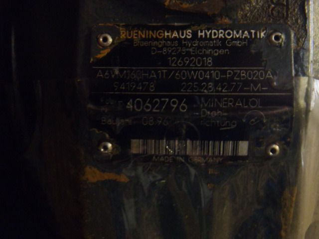 Brueninghaus Hydromatik A6VM160HA1T/60W0410-PZB020A - - Motor hidráulico por Máquina de construção: foto 3 Brueninghaus Hydromatik A6VM160HA1T/60W0410-PZB020A - - Motor hidráulico por Máquina de construção: foto 3