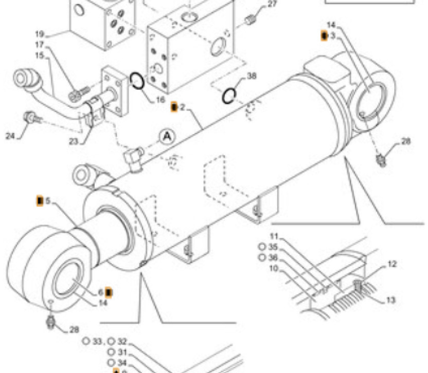 Case 47895787 - Cilindro hidráulico por Máquina de construção: foto 1 Case 47895787 - Cilindro hidráulico por Máquina de construção: foto 1