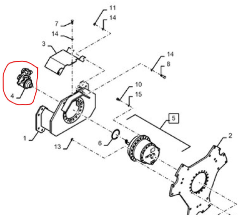 Case 48180109 - Motor hidráulico por Máquina agrícola: foto 1 Case 48180109 - Motor hidráulico por Máquina agrícola: foto 1