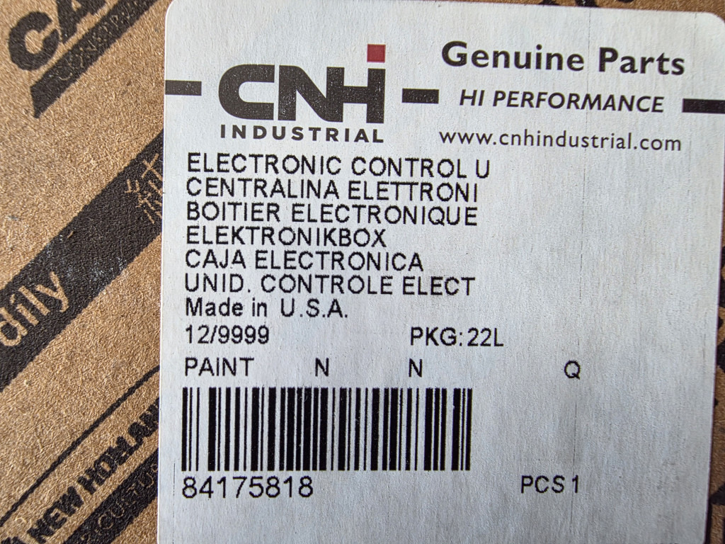 Case 84175818 - YZ107003 - Centralina electrónica por Máquina de construção: foto 1 Case 84175818 - YZ107003 - Centralina electrónica por Máquina de construção: foto 1