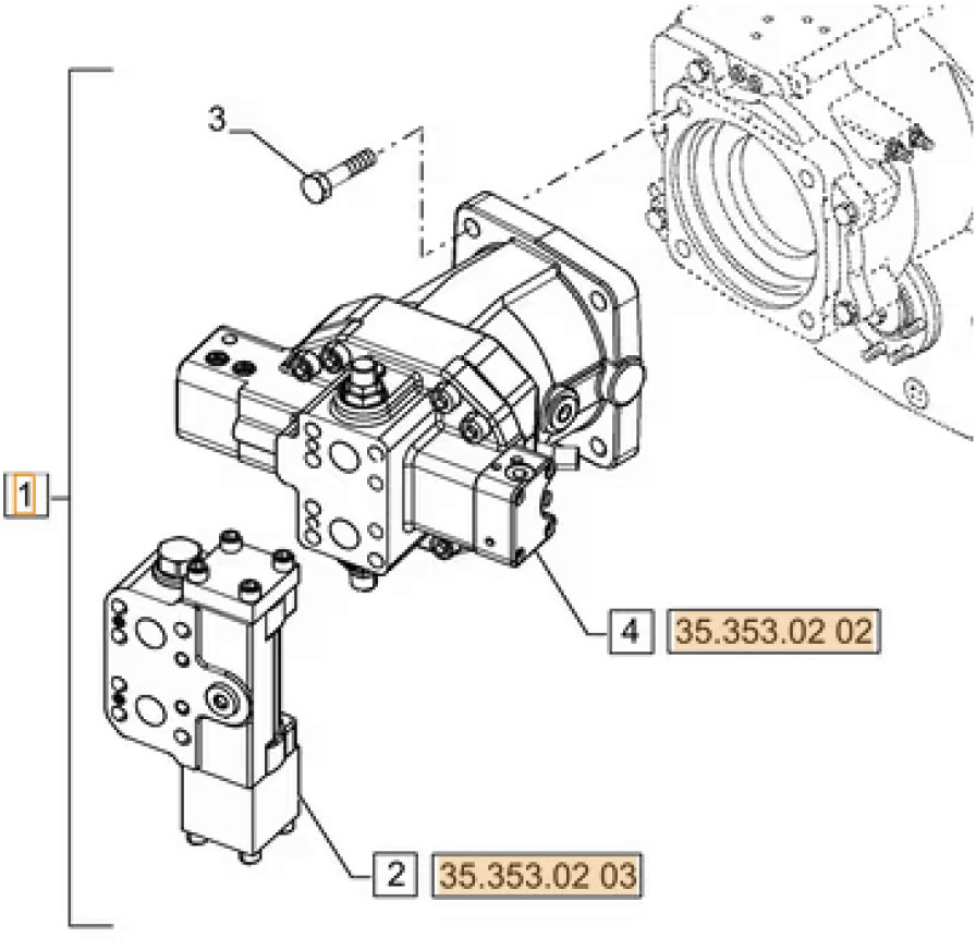 Case 84259377 - 84259376 - Motor hidráulico por Máquina de construção: foto 1 Case 84259377 - 84259376 - Motor hidráulico por Máquina de construção: foto 1