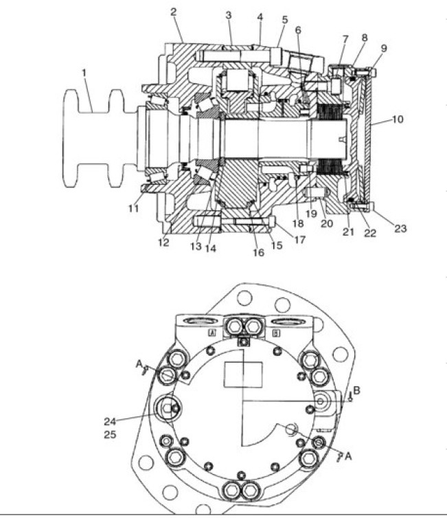 Case 87035343R - Motor hidráulico por Máquina agrícola: foto 1 Case 87035343R - Motor hidráulico por Máquina agrícola: foto 1