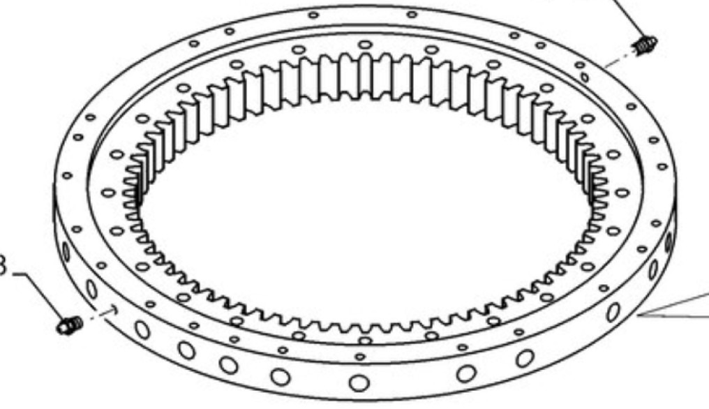 Case KAB10010 - KAB0733 - Coroa de giro por Máquina de construção: foto 1 Case KAB10010 - KAB0733 - Coroa de giro por Máquina de construção: foto 1