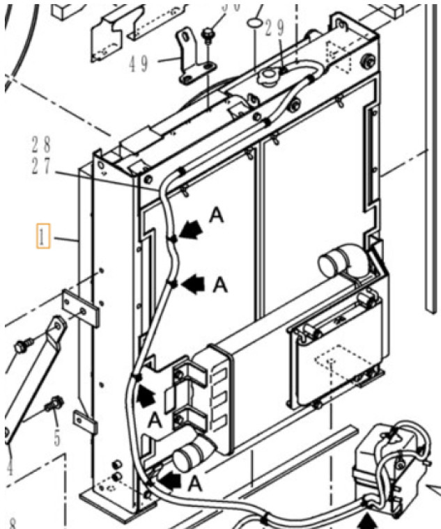 Case KRH15390 - Radiador por Máquina de construção: foto 1 Case KRH15390 - Radiador por Máquina de construção: foto 1