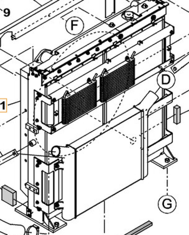 Case KSH13400 - KSH15210 - Radiador por Máquina de construção: foto 1 Case KSH13400 - KSH15210 - Radiador por Máquina de construção: foto 1