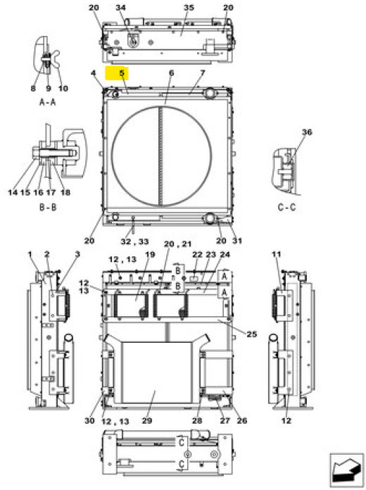 Case LN003980 - Radiador por Máquina de construção: foto 1 Case LN003980 - Radiador por Máquina de construção: foto 1