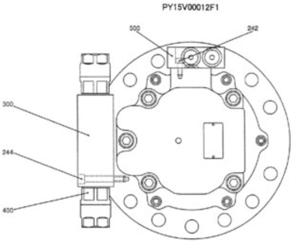 Case PY15V00012F2 - PY15V00012F1 - Motor de giro por Máquina de construção: foto 2 Case PY15V00012F2 - PY15V00012F1 - Motor de giro por Máquina de construção: foto 2