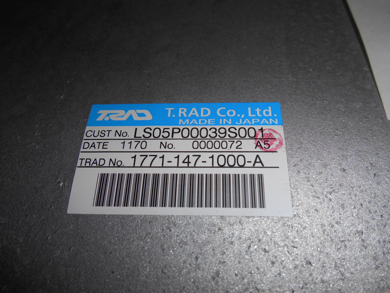 Kobelco LS05P00039F1 - Radiador por Máquina de construção: foto 3 Kobelco LS05P00039F1 - Radiador por Máquina de construção: foto 3