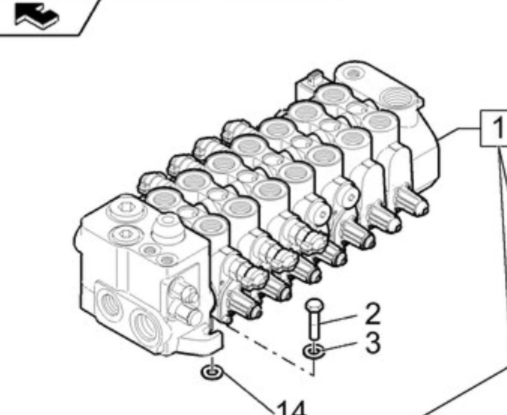 New Holland 84486734 - Válvula hidráulica por Máquina de construção: foto 1 New Holland 84486734 - Válvula hidráulica por Máquina de construção: foto 1