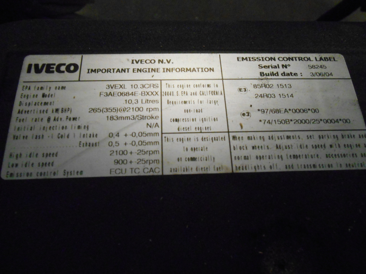 Motor por Máquina de construção novo New Holland 84819474 - F3A E0684E*B006: foto 9