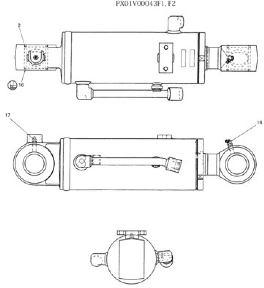 New Holland PX01V00043F2 - 72282054 - Cilindro hidráulico por Máquina agrícola: foto 1 New Holland PX01V00043F2 - 72282054 - Cilindro hidráulico por Máquina agrícola: foto 1