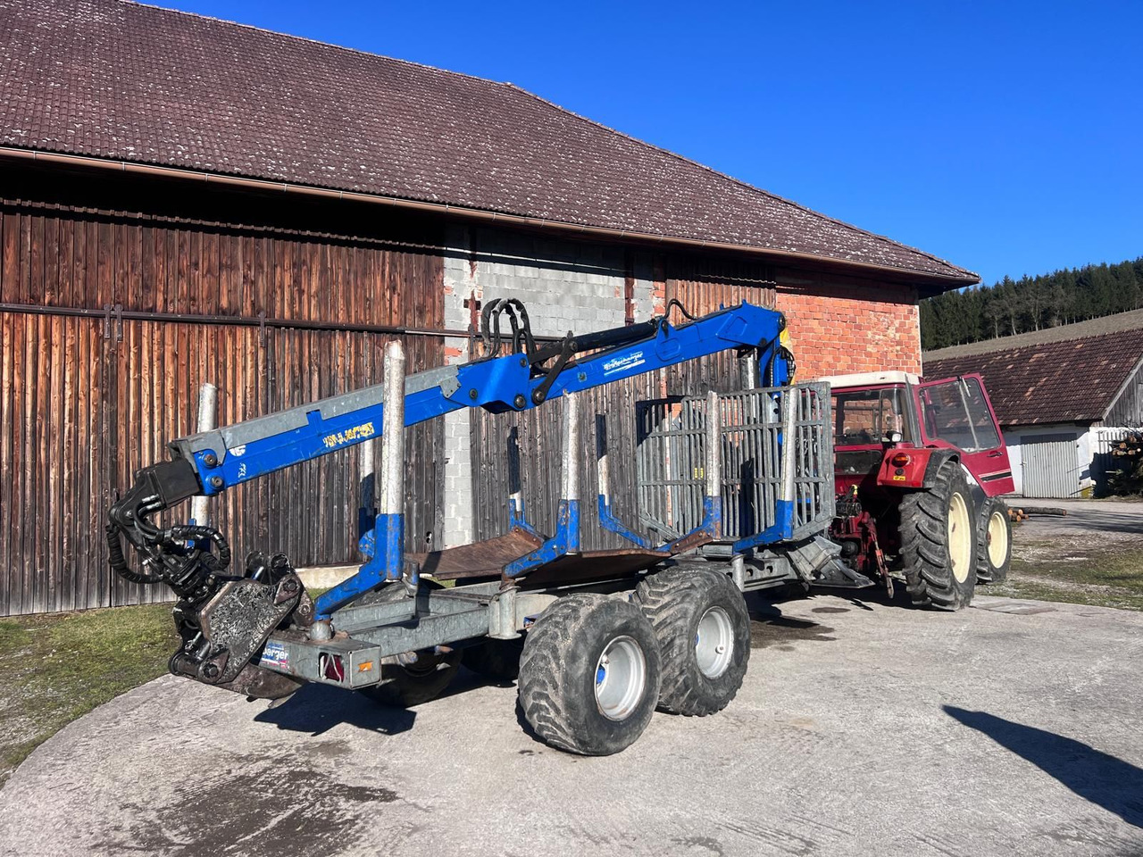 Binderberger RW14 mit Penz BP 8000L Kran - Reboque florestal: foto 2 Binderberger RW14 mit Penz BP 8000L Kran - Reboque florestal: foto 2