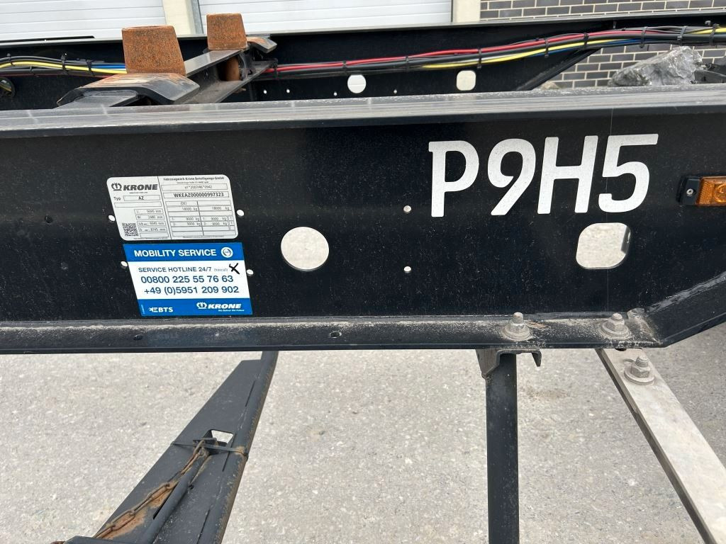 Krone 2 Achswechselfahrgestell, Typ: AZW 18 eL3B9 - Reboque transportador de contêineres/ Caixa móvel: foto 3 Krone 2 Achswechselfahrgestell, Typ: AZW 18 eL3B9 - Reboque transportador de contêineres/ Caixa móvel: foto 3
