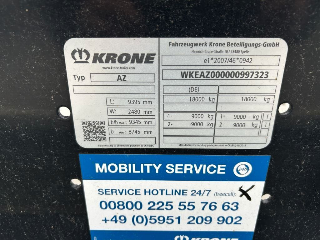 Krone 2 Achswechselfahrgestell, Typ: AZW 18 eL3B9 - Reboque transportador de contêineres/ Caixa móvel: foto 4 Krone 2 Achswechselfahrgestell, Typ: AZW 18 eL3B9 - Reboque transportador de contêineres/ Caixa móvel: foto 4