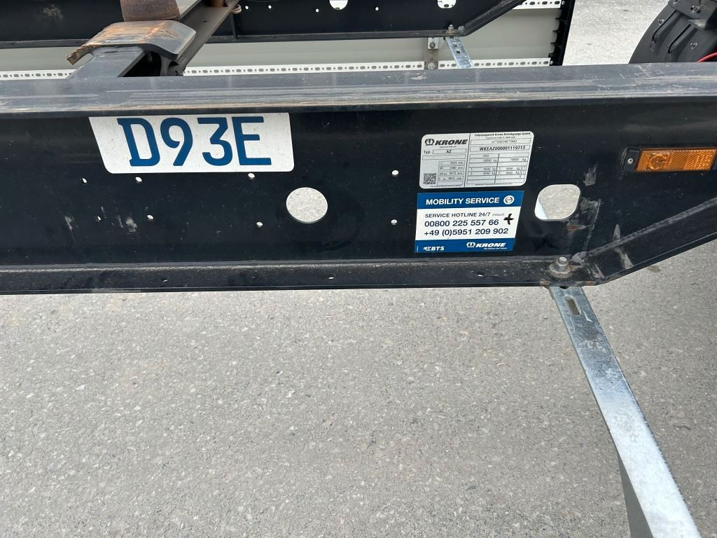 Krone 2 Achswechselfahrgestell, Typ: MAXI AZW 18 eL3B7 - Reboque transportador de contêineres/ Caixa móvel: foto 3 Krone 2 Achswechselfahrgestell, Typ: MAXI AZW 18 eL3B7 - Reboque transportador de contêineres/ Caixa móvel: foto 3